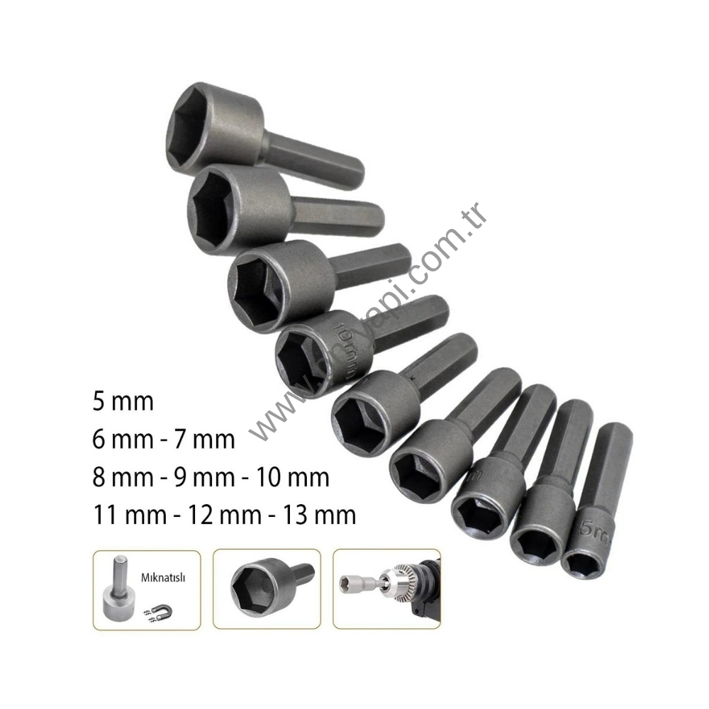 MANYET�K SOMUN ADAPT�R SET� 9 PAR�A